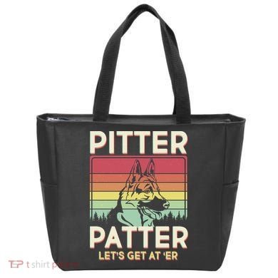 Vintage Pitter Patter Let's Get At 'Er German Shepard Tote Bag