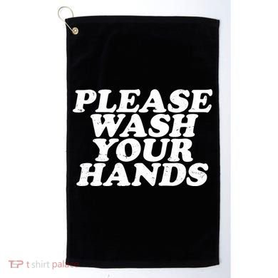 Vintage Please Wash Your Hands Golf Towel