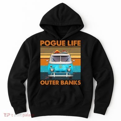 Vintage Pogue Life Outer Banks Surf Bus Hoodie