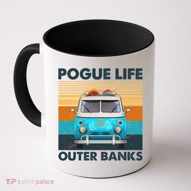Vintage Pogue Life Outer Banks Surf Bus Coffee Mug
