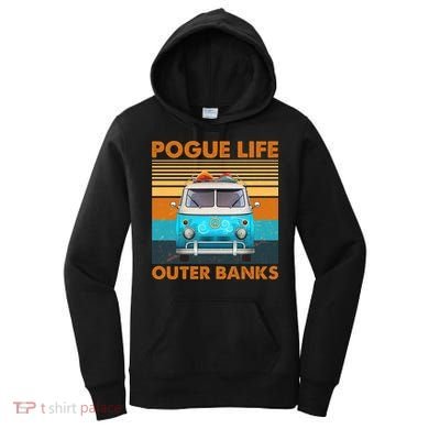 Vintage Pogue Life Outer Banks Surf Bus Women's Hoodie