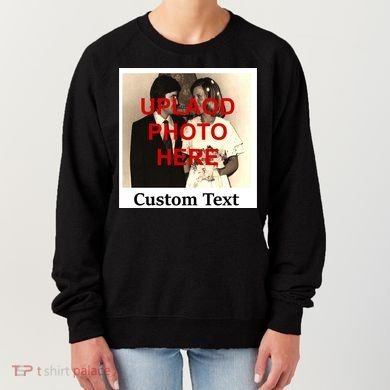 Vintage Polaroid Custom Photo Personalize Text Women's Sweatshirt
