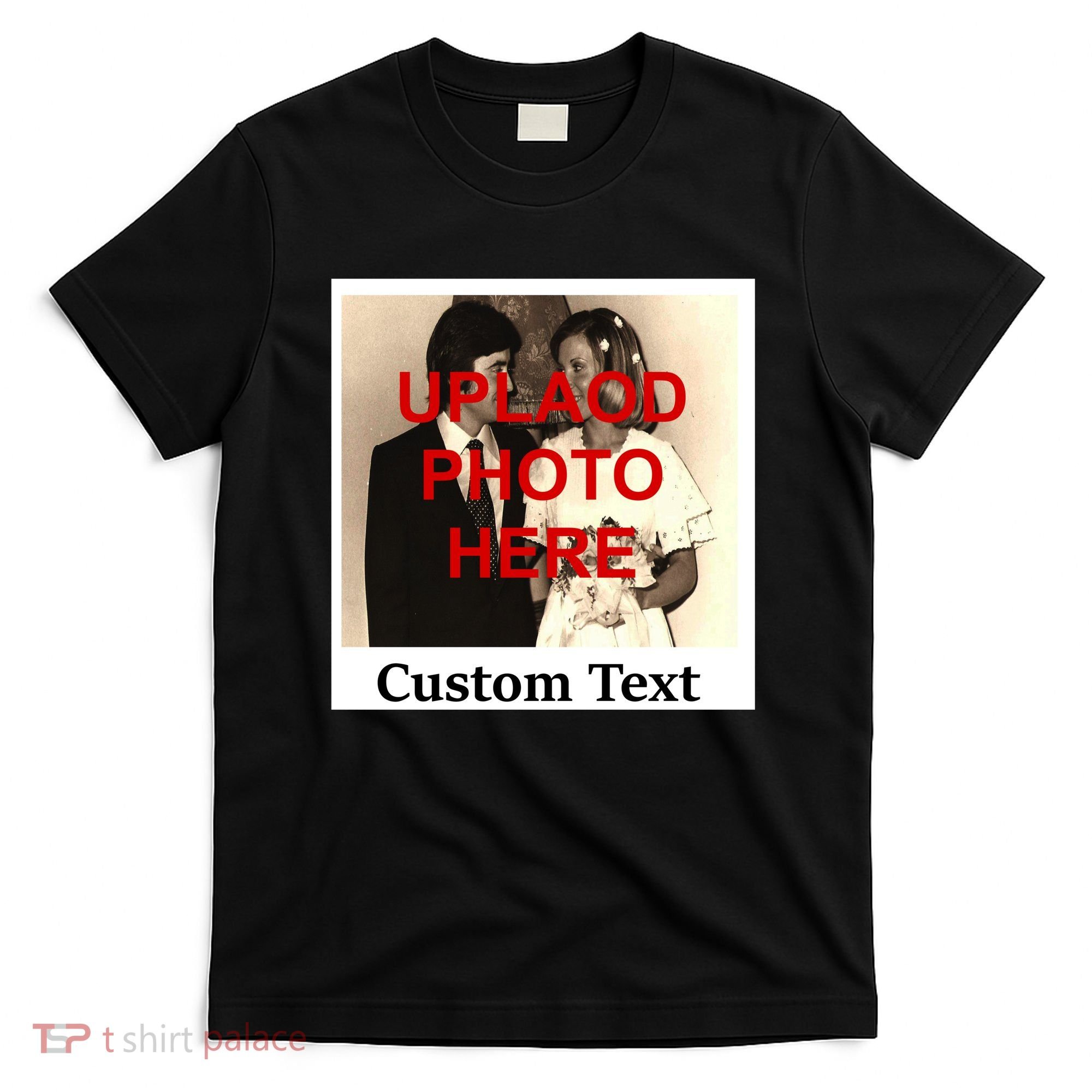 Vintage Polaroid Custom Photo Personalize Text T-Shirt