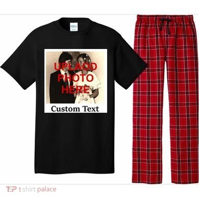 Vintage Polaroid Custom Photo Personalize Text Pajama Set