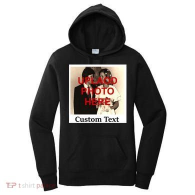Vintage Polaroid Custom Photo Personalize Text Women's Hoodie