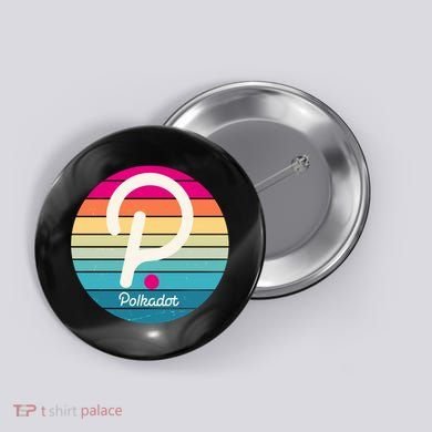 Vintage Polkadot Crypto Currency Logo Button