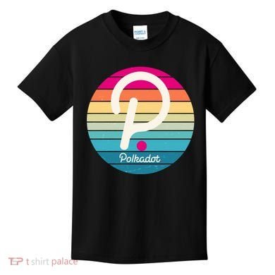 Vintage Polkadot Crypto Currency Logo Kids T-Shirt
