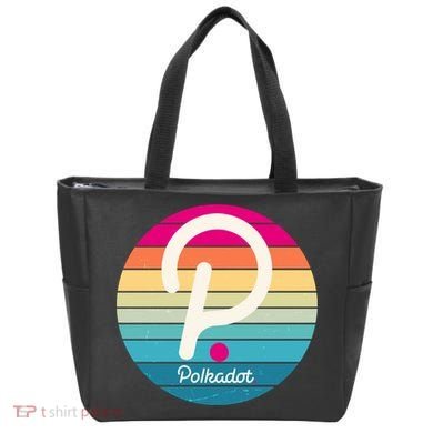 Vintage Polkadot Crypto Currency Logo Tote Bag