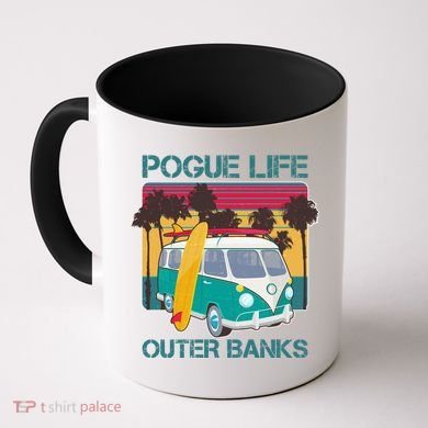 Vintage Pouge Life Outer Bank Beach Coffee Mug