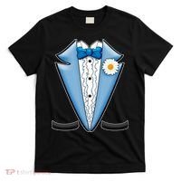 Vintage Powder Blue Suit Tuxedo Costume T-Shirt thumb 0