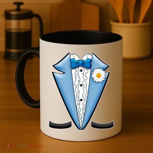 Vintage Powder Blue Suit Tuxedo Costume Coffee Mug