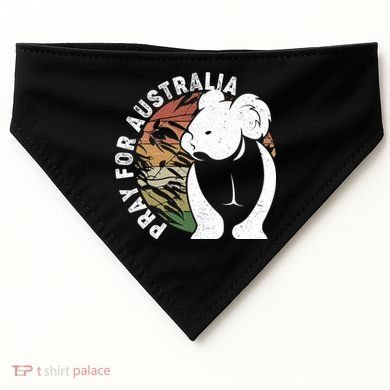 Vintage Pray For Australia Koala USA-Made Doggie Bandana