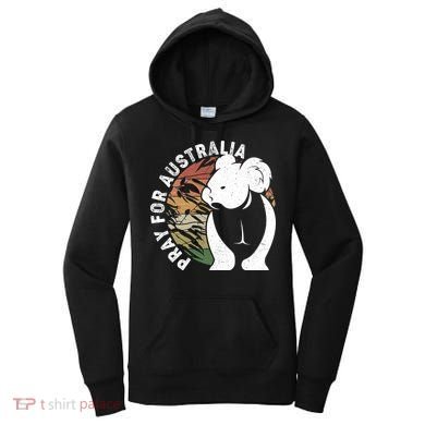 Vintage Pray For Australia Koala Women's Hoodie