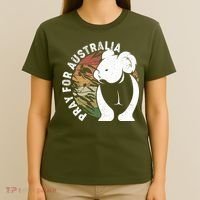 Vintage Pray For Australia Koala T-Shirt thumb 4