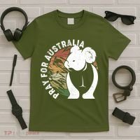 Vintage Pray For Australia Koala T-Shirt thumb 5