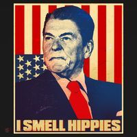 Vintage President Reagan I Smell Hippies T-Shirt thumb 7