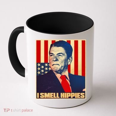 Vintage President Reagan I Smell Hippies Coffee Mug