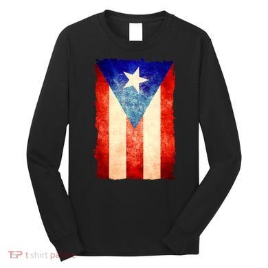 Vintage Puerto Rico Flag Long Sleeve Shirt