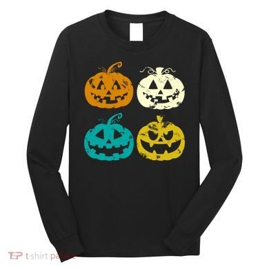 Vintage Pumpkin Halloween Long Sleeve Shirt