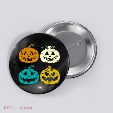 Vintage Pumpkin Halloween Button