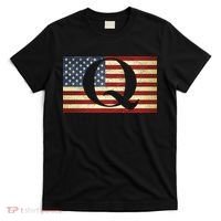 Vintage Q-Anon USA Flag T-Shirt thumb 0
