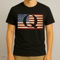 Vintage Q-Anon USA Flag T-Shirt thumb 3