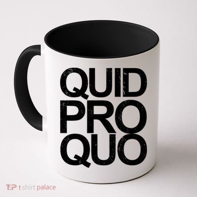 Vintage Quid Pro Quo Funny Coffee Mug