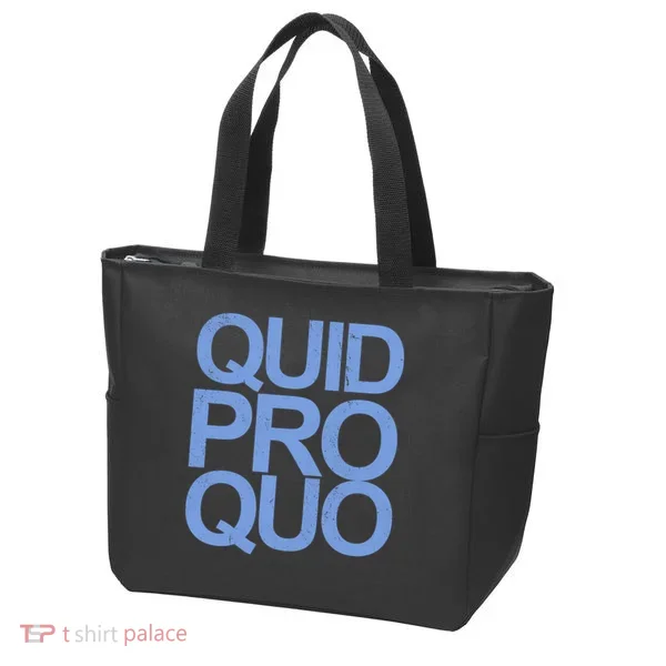 Vintage Quid Pro Quo Funny Tote Bag