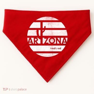 Vintage Red for Ed Arizona Cactus USA-Made Doggie Bandana