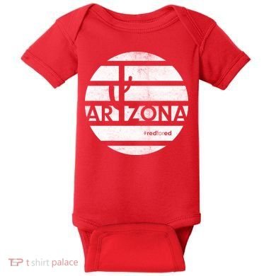Vintage Red for Ed Arizona Cactus Baby Bodysuit