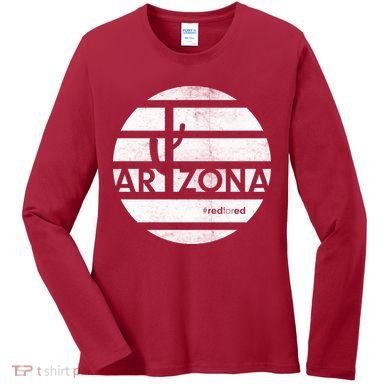 Vintage Red for Ed Arizona Cactus Women's Long Sleeve Shirt
