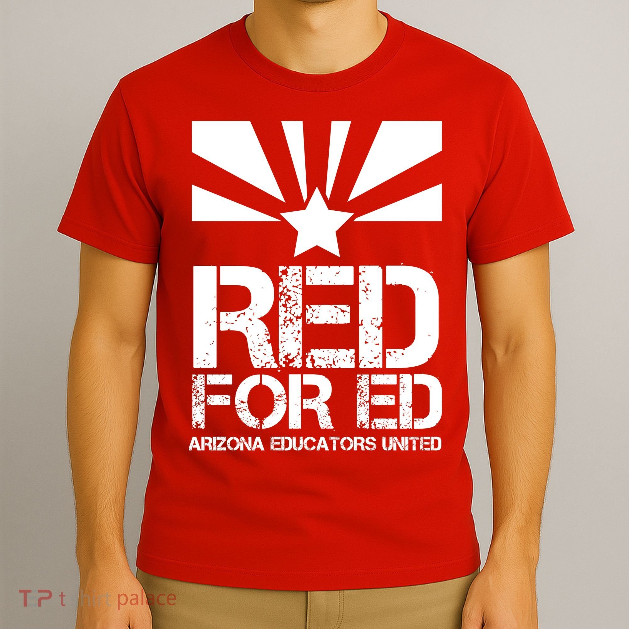 Vintage Red For Ed Arizona Teacher Flag T-Shirt