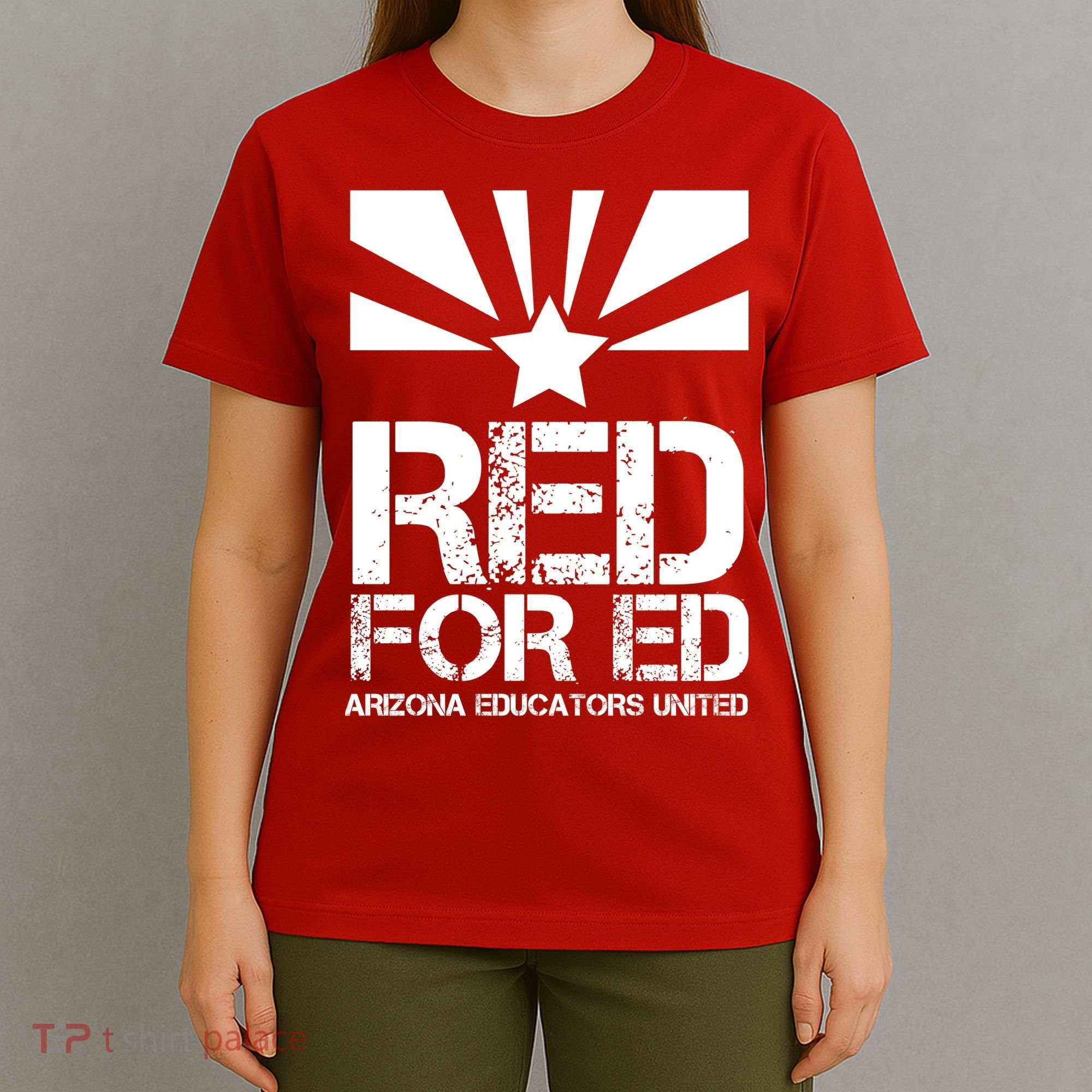 Vintage Red For Ed Arizona Teacher Flag T-Shirt