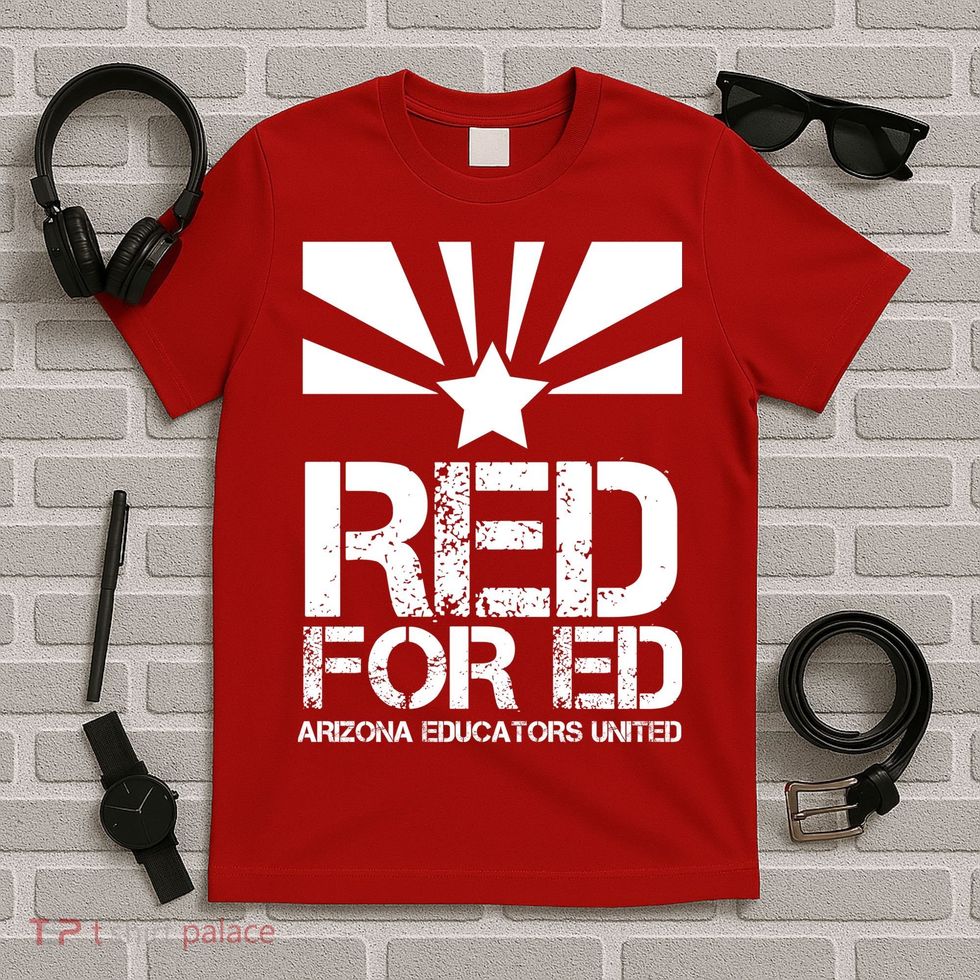 Vintage Red For Ed Arizona Teacher Flag T-Shirt