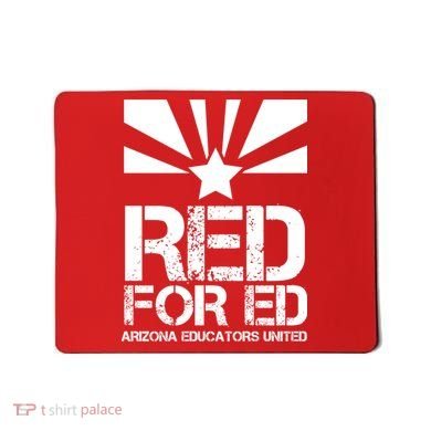 Vintage Red For Ed Arizona Teacher Flag Mousepad