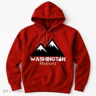 Vintage Red for Ed Washington State Mountains Hoodie