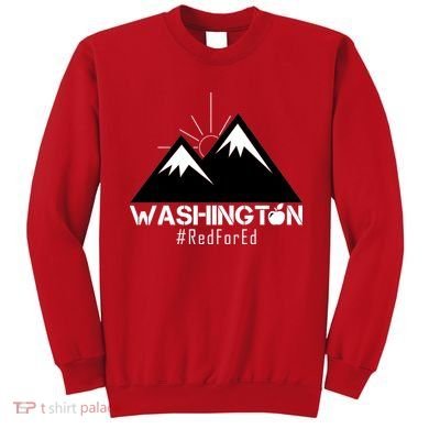 Vintage Red for Ed Washington State Mountains Sweatshirt