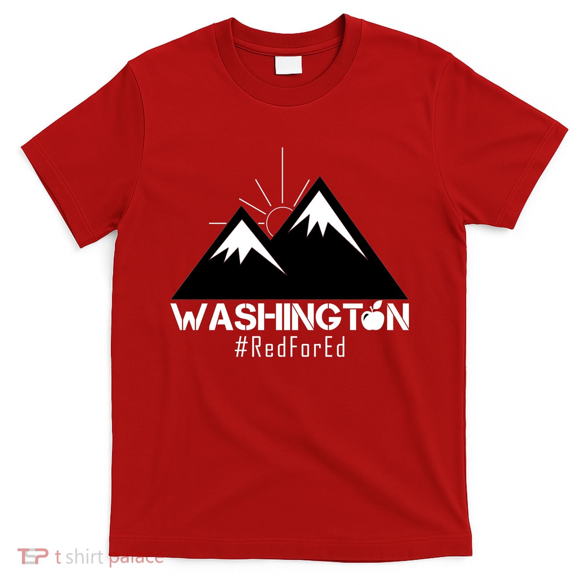 Vintage Red for Ed Washington State Mountains T-Shirt