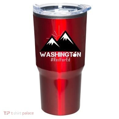 Vintage Red for Ed Washington State Mountains Tumbler