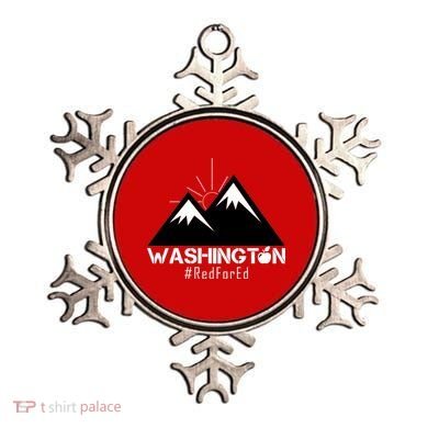 Vintage Red for Ed Washington State Mountains Ornament