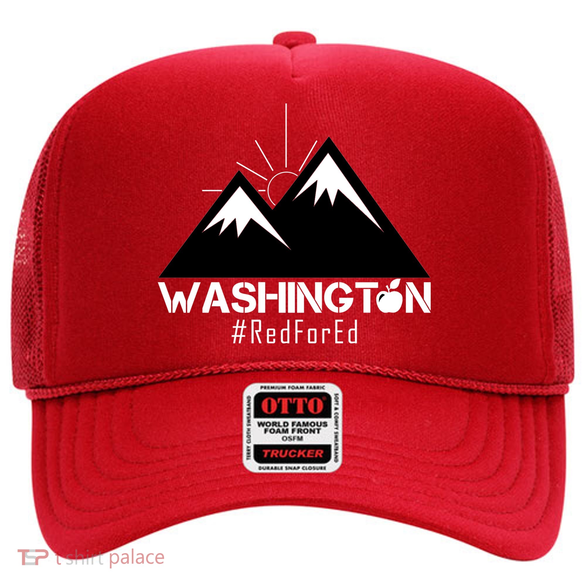 Vintage Red for Ed Washington State Mountains Hat