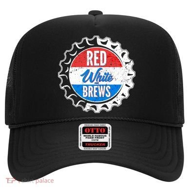 Vintage Red White and Brews Hat