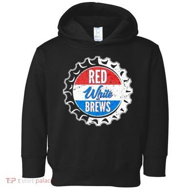 Vintage Red White and Brews Toddler Hoodie