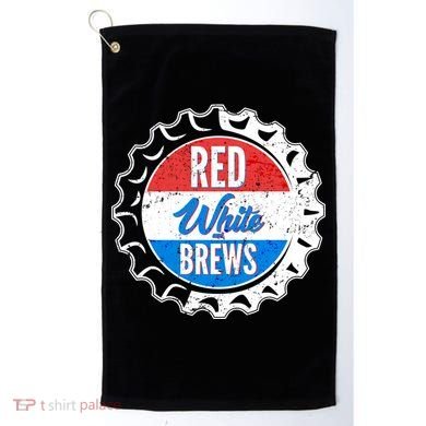 Vintage Red White and Brews Golf Towel