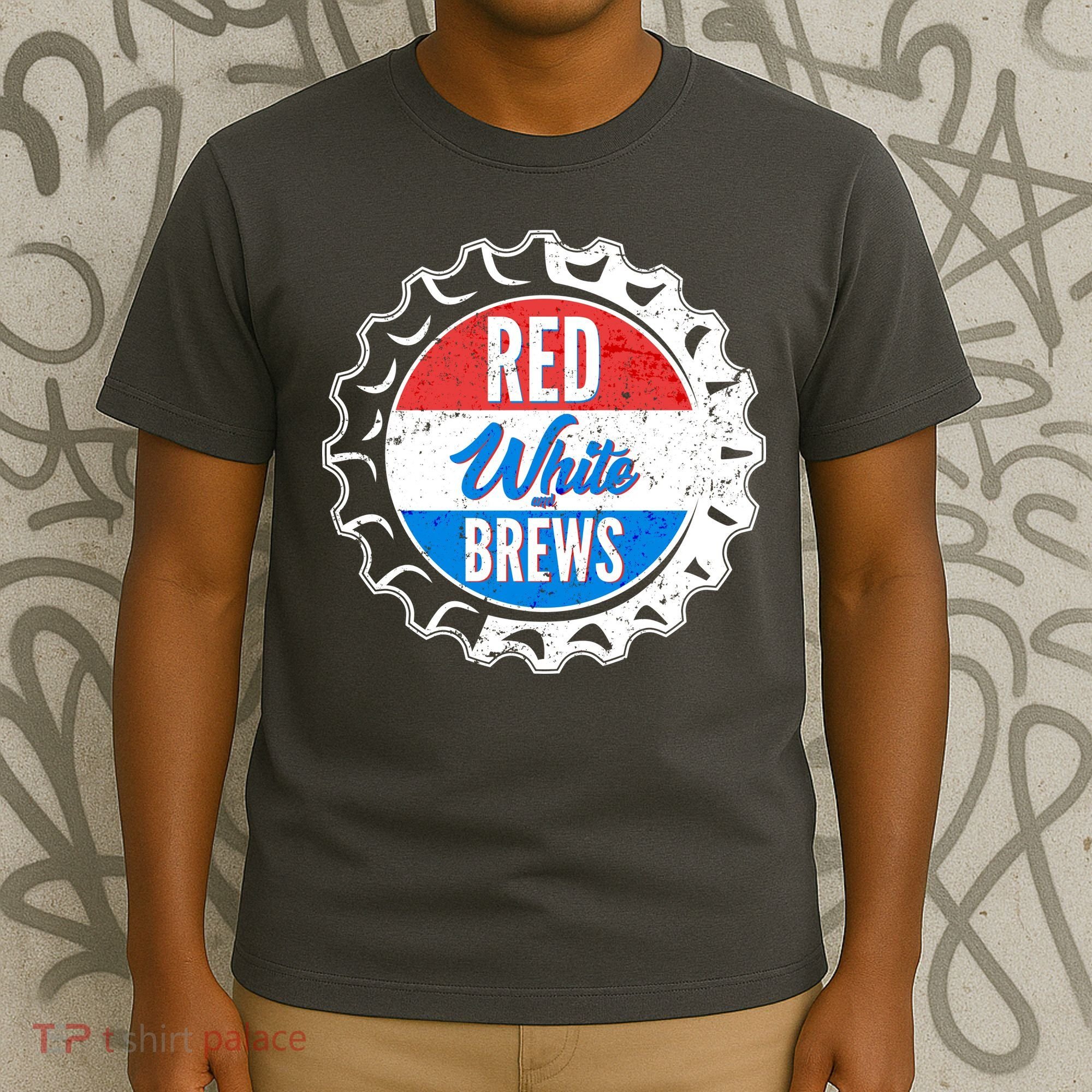 Vintage Red White and Brews T-Shirt