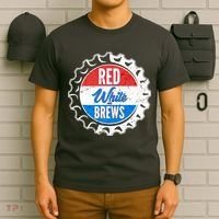 Vintage Red White and Brews T-Shirt thumb 6