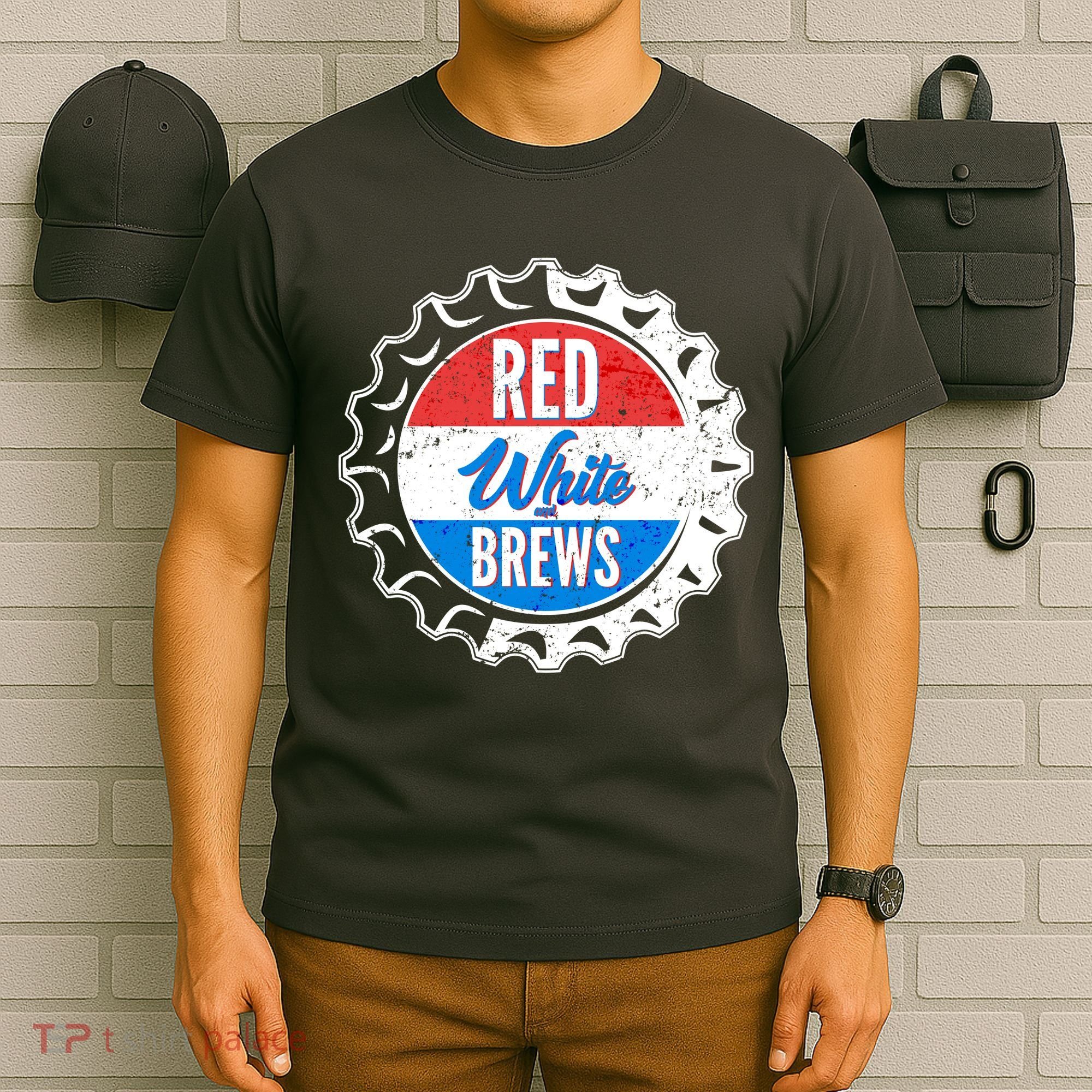 Vintage Red White and Brews T-Shirt
