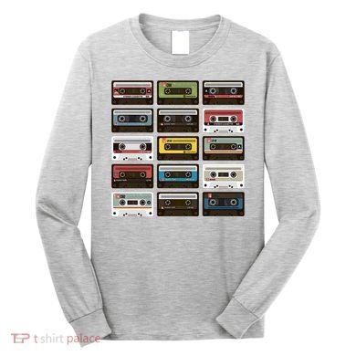 Vintage Retro 80's Cassette Tapes Long Sleeve Shirt