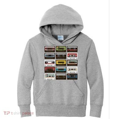 Vintage Retro 80's Cassette Tapes Kids Hoodie