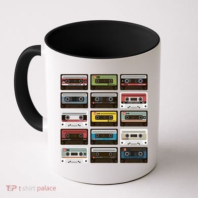 Vintage Retro 80's Cassette Tapes Coffee Mug